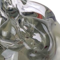 Vintage Art Glass Sculpture, Abstract Form, Signed (Unreadable), Decorative Glass Art, Heavy Glass Piece