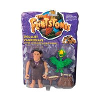 Mattel Flintstones Toy Set, Fillin' Station Barney & Evil Cliff Vandercave, New in Package, Vintage Collectibles