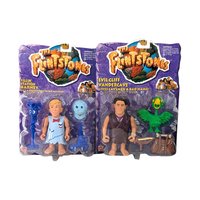 Mattel Flintstones Toy Set, Fillin' Station Barney & Evil Cliff Vandercave, New in Package, Vintage Collectibles