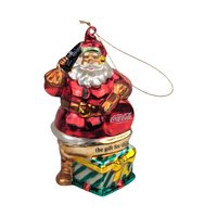 Vintage Coca-Cola Santa Claus Blown Glass Ornament | Christmas Ornament | Coke Collectible | Holiday Decor