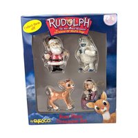 2000 Enesco Rudolph Ornament Set, Misfit Toys, 4 Piece, New in Package, Christmas Decor, Collectible Ornaments