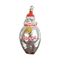 Vintage Blown Glass Christmas Ornament, 500,000 Clown, Unique Figural Ornament