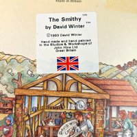 1993 David Winter The Smithy Cottage, Collectible English Village, Miniature House, Gift for Collectors