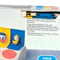 Vintage 1980 Disney Busy Poppin' Pals, Pop-Up Toy, Mickey Mouse, Donald Duck, Goofy, Preschool Toy, Collectible Toy
