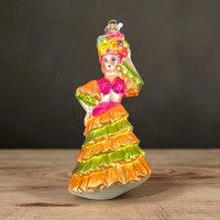 Vintage Little Dancer Flamenco Dancer Glass Ornament: Made in Germany