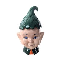 Vintage Pixie Elf Cookie Jar, Ceramic Cookie Jar, Christmas Cookie Jar, Holiday Decor, Kitchen Decor, Retro Elf, Pixie