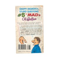 Vintage Mad Magazine, Snappy Answers to Stupid Questions #5, Al Jaffee, Humor Book, Paperback, 1984, Collectible Book, Gag Gift