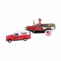 Vintage 1999 ERTL Hardware Hank Diecast Car Set - 1918 Ford Runabout & 1950 Chevy Panel Van Collectibles