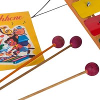 Vintage Taiyo Melody Xylophone, 8.5" Long, 3 Drumsticks, Music Sheet, Collectible Toy, Musical Instrument, Gift for Child