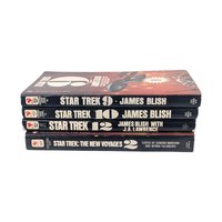 Vintage Star Trek Paperback Book Set, James Blish Star Trek 9 10 12, The New Voyages 2, Sci Fi Gift for Trekkie, Classic 70s TV Show Tie In