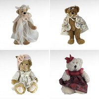 Vintage Girl Teddy Bear Lot - 1993 Ty Eve, Russ Claudette, Hen & Holly, Russ Berrie Bronwyn - Collectible Bears, Vintage Plush, Gift Ideas