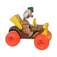 Vintage Fisher Price Toy Lot: Jalopy Pull Toy, Chatter Phone, Hickory Dickory Radio - Classic Toys, Retro Decor, Gift for Child, Collector