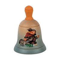 Vintage Anri Christmas Lot: 1989 Ornament, 1977 Bell, 1982 Annual Bell - Hand-Carved Collectibles