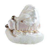 Vintage Christmas Pair: Kurt Adler Eye Patch Guy Ornament & Sitting Santa Clock Figurine - Unique Holiday Decor