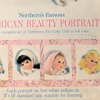 Vintage Northern's Beauty Portraits, Set of 4, 11x14", Pin-Up Art, Wall Art, Collectible Prints, Gift for Vintage Lovers