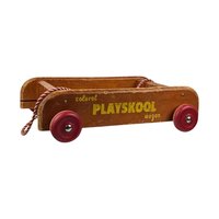 Vintage Playskool Colorol Wagon with Blocks | Wooden Pull Toy | Classic Toy | 1950s Toy | Educational Toy