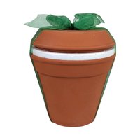 Dept. 56 Flowerpot Pair, "You're In My Heart" & "Apple Of My Eye", 2001 Figurines with Clay Pots, Vintage Home Decor, Gift for Gardeners