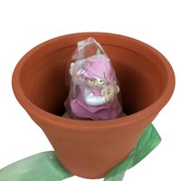 Dept. 56 Flowerpot Pair, "You're In My Heart" & "Apple Of My Eye", 2001 Figurines with Clay Pots, Vintage Home Decor, Gift for Gardeners