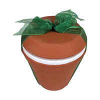 Dept. 56 Flowerpot Pair, "You're In My Heart" & "Apple Of My Eye", 2001 Figurines with Clay Pots, Vintage Home Decor, Gift for Gardeners