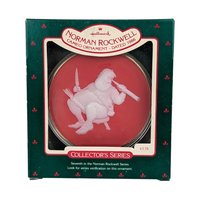 Vintage Hallmark Norman Rockwell Cameo Ornaments - 7 Piece Lot with Boxes - Collectible Christmas Decor
