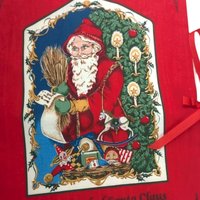 Vintage Father Christmas Legend of Santa Cloth Book, Handmade Holiday Decor, Christmas Story Book, Gift for Children