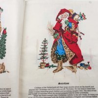 Vintage Father Christmas Legend of Santa Cloth Book, Handmade Holiday Decor, Christmas Story Book, Gift for Children