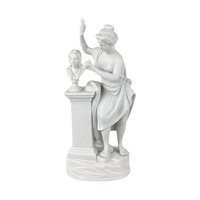 Vintage Andrea by Sadek Bisque Greek Muse Figurines, Memory & Artist Pair, 8.5" Elegant Home Decor, Gift for Art Lovers, Shelf Decor