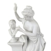 Vintage Andrea by Sadek Bisque Greek Muse Figurines, Memory & Artist Pair, 8.5" Elegant Home Decor, Gift for Art Lovers, Shelf Decor
