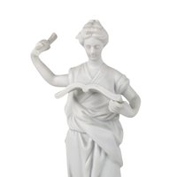 Vintage Andrea by Sadek Bisque Greek Muse Figurines, Memory & Artist Pair, 8.5" Elegant Home Decor, Gift for Art Lovers, Shelf Decor
