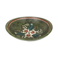 Hand Painted Wooden Bowl, Decorative Bowl, Floral Design, Art Bowl, Centerpiece Bowl, Serving Bowl, Wooden Decor