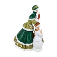 2003 Avon Presidents Club Mrs. Albee Award Figurine, Vintage Avon Collectible, Woman and Child, Winter Holiday Theme, Sales Achievement