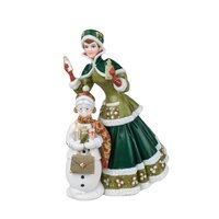 2003 Avon Presidents Club Mrs. Albee Award Figurine, Vintage Avon Collectible, Woman and Child, Winter Holiday Theme, Sales Achievement