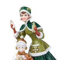 2003 Avon Presidents Club Mrs. Albee Award Figurine, Vintage Avon Collectible, Woman and Child, Winter Holiday Theme, Sales Achievement