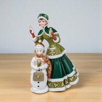 2003 Avon Presidents Club Mrs. Albee Award Figurine, Vintage Avon Collectible, Woman and Child, Winter Holiday Theme, Sales Achievement
