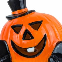 Vintage Halloween Jack O' Lantern Light, Ceramic Pumpkin, Light Up Decor, Retro Halloween, Collectible