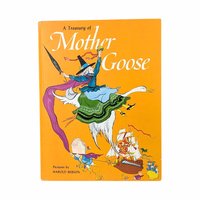 Vintage 1967 Mother Goose Treasury, Harold Berson Illustrations, Classic Nursery Rhymes, Gift for Children