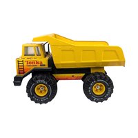 Vintage Yellow Tonka Turbo Diesel Dump Truck Toy, Classic Metal Truck for Collector, Kids Play, Construction Decor