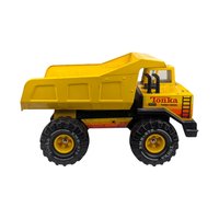 Vintage Yellow Tonka Turbo Diesel Dump Truck Toy, Classic Metal Truck for Collector, Kids Play, Construction Decor