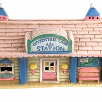 Vintage Midwest Cottontail Lane Station Lighted House | Easter Village Decor | Spring Decor | Ceramic House