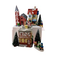 Vintage Dickens Collectibles Porcelain Lighted Houses Set, Christmas Village Display, Holiday Decor, Christmas Decoration
