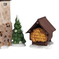 Vintage Dept 56 Silo & Hayshed - Heritage Village Collection #5950-1 - Porcelain Christmas Village - Winter Scene