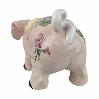 Vintage Kay Finch Grumpy Pig Figurine | California Pottery | Hand-Painted Pig | Collectible Animal Figurine