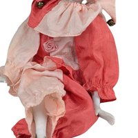 Vintage Posable Jester Doll, 13.5 Inch Porcelain Clown Figure, Display or Gift for Collector, Whimsical Home Decor