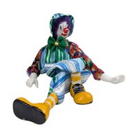 Vintage Ganz Shelf Sitter Clown, Porcelain, Fabric Costume, 14 Inches, Collectible Clown Doll, Display Doll
