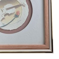 Vintage Wess "Piano and Violin" Framed Art, Airbrush Painting, Music Lover Gift, Unique Wall Decor, Signed & Numbered Art