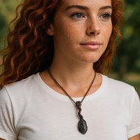 Handmade Septarian Pendant, Copper Wire Wrapped Gemstone Jewelry, Unique Gift for Women, Oxidized Copper Pendant, Black and Tan Septarian