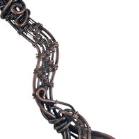 Handmade Septarian Pendant, Copper Wire Wrapped Gemstone Jewelry, Unique Gift for Women, Oxidized Copper Pendant, Black and Tan Septarian