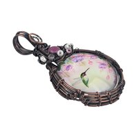 Handmade Copper Wire Wrapped Hummingbird Pendant | Unique Artisan Jewelry | Nature-Inspired Necklace | Bohemian Style Gift for Bird Lovers
