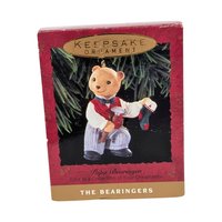 Vintage Hallmark The Bearingers Ornament Lot - 6 Piece Set with Boxes - Collectible Christmas Ornaments