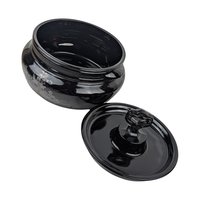 Vintage L.E. Smith Mt. Pleasant Black Glass Bean Pot with Lid | Black Amethyst Glassware |  Collectible Kitchenware | Serving Dish